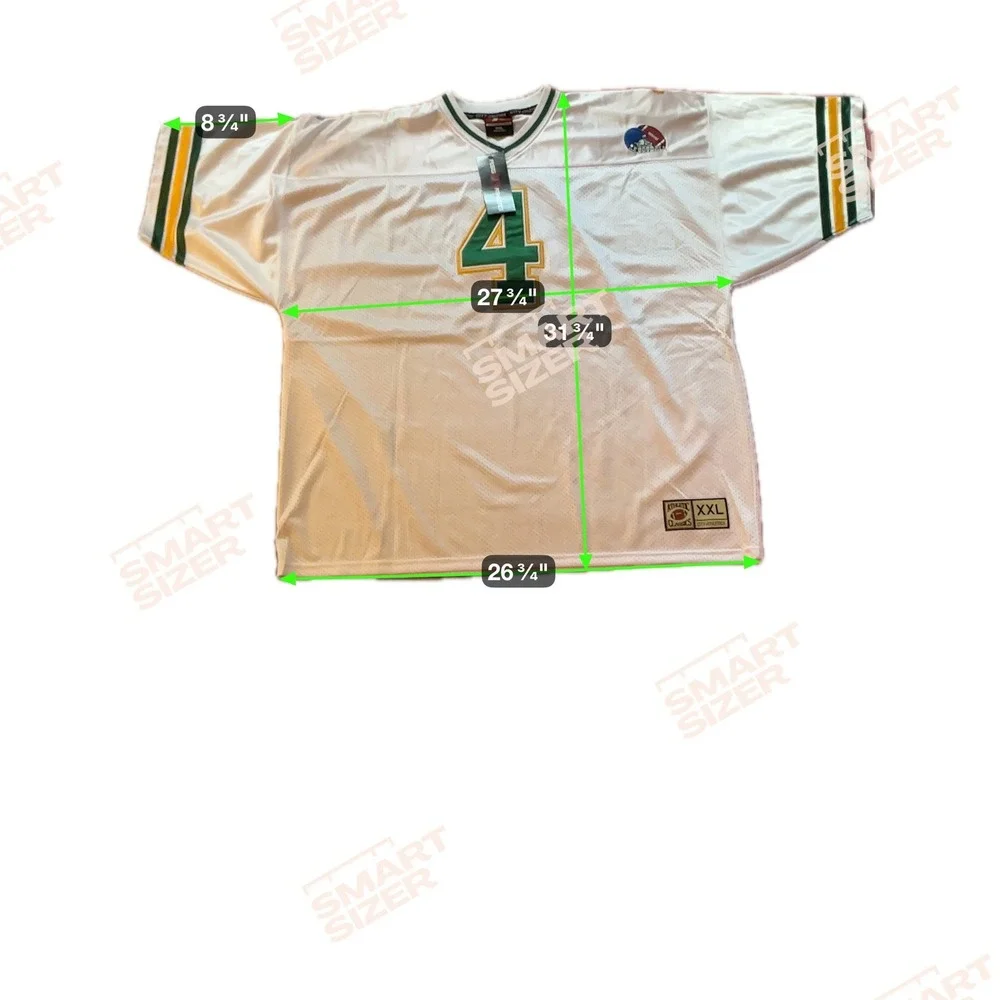 Vintage‎ Rare ASG Athletics Mens XXXL White Green Gold Football Jersey #4 NWT